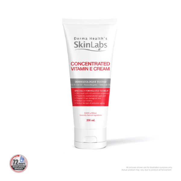 dhs-005-003 Derma Health SkinLabs Concentrated Vitamin E Cream 200ml