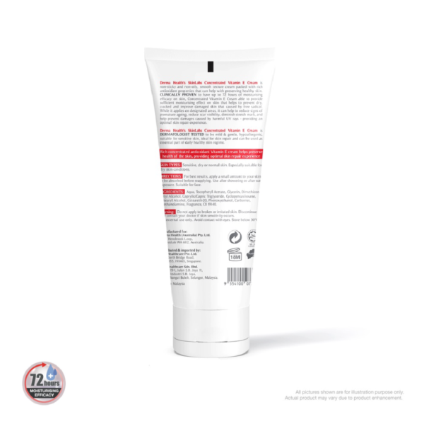 dhs-005-003-b Derma Health SkinLabs Concentrated Vitamin E Cream 200ml